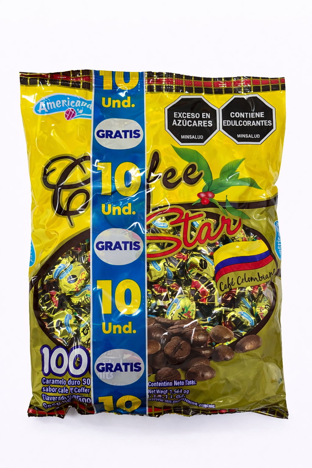 Dulce CAFÉ  COFFEE STAR  bolsas x 100 und