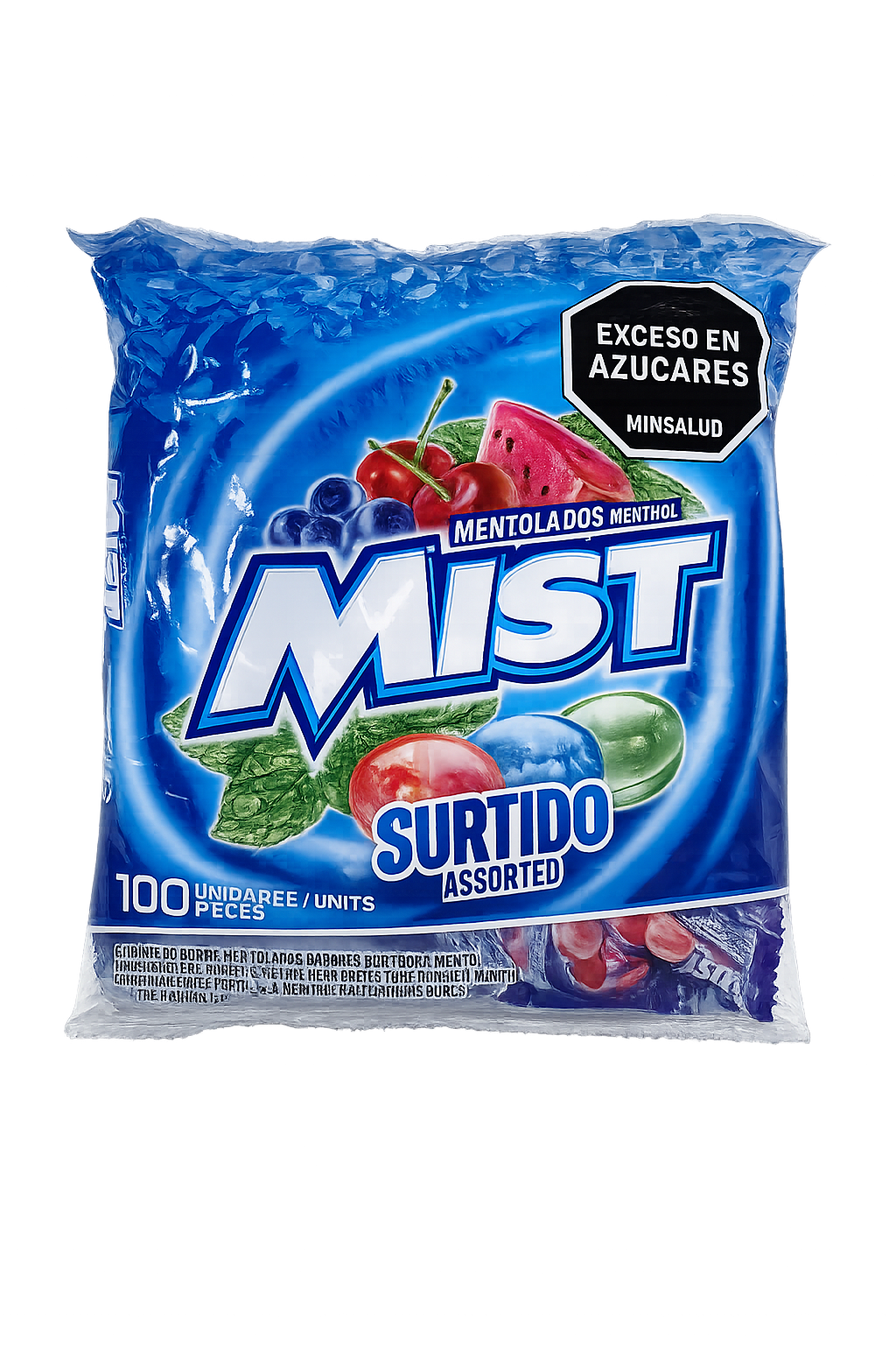 MENTA MIST SURTIDA BOLSA X 100 UND