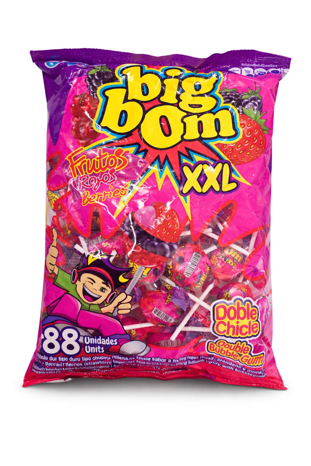 BIGBOM XXL Sabor FRUTOS ROJOS Bolsa x 48 und