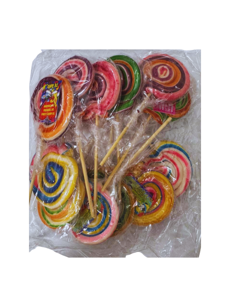 CHUPETAS DE ARCOIRIS X 12 UND