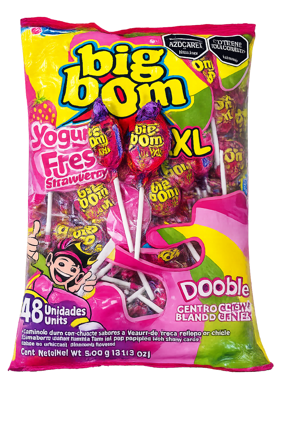 PROMOCIÓN DE BIGBOM XXL SABOR YOGURT FRESA BOLSA x 48 UND
